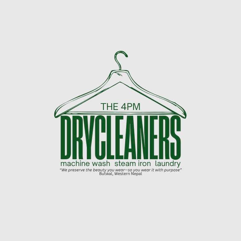  4pm dry cleaners  logo